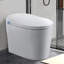 Toilette intelligente sans réservoir avec bidet intégré, une pièce, chasse d'eau automatique, ouverture / fermeture automatique, siège chauffant, lavage à bulles, eau chaude et sèche, température réglable, télécommande