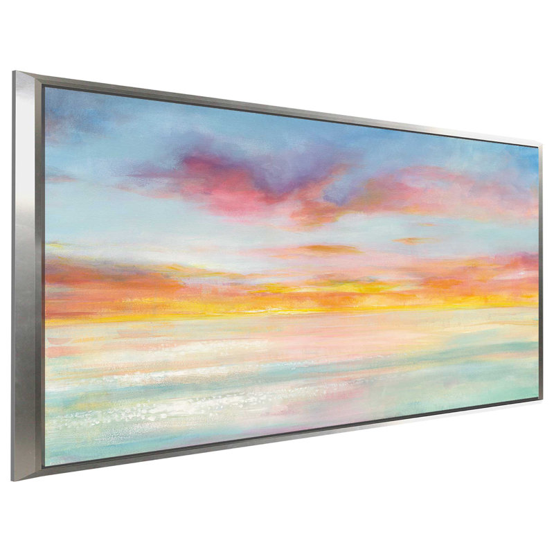 Ciel pastel - reproduction sur toile, H 18 po x l 30 po x P 1 po, Toile tendue