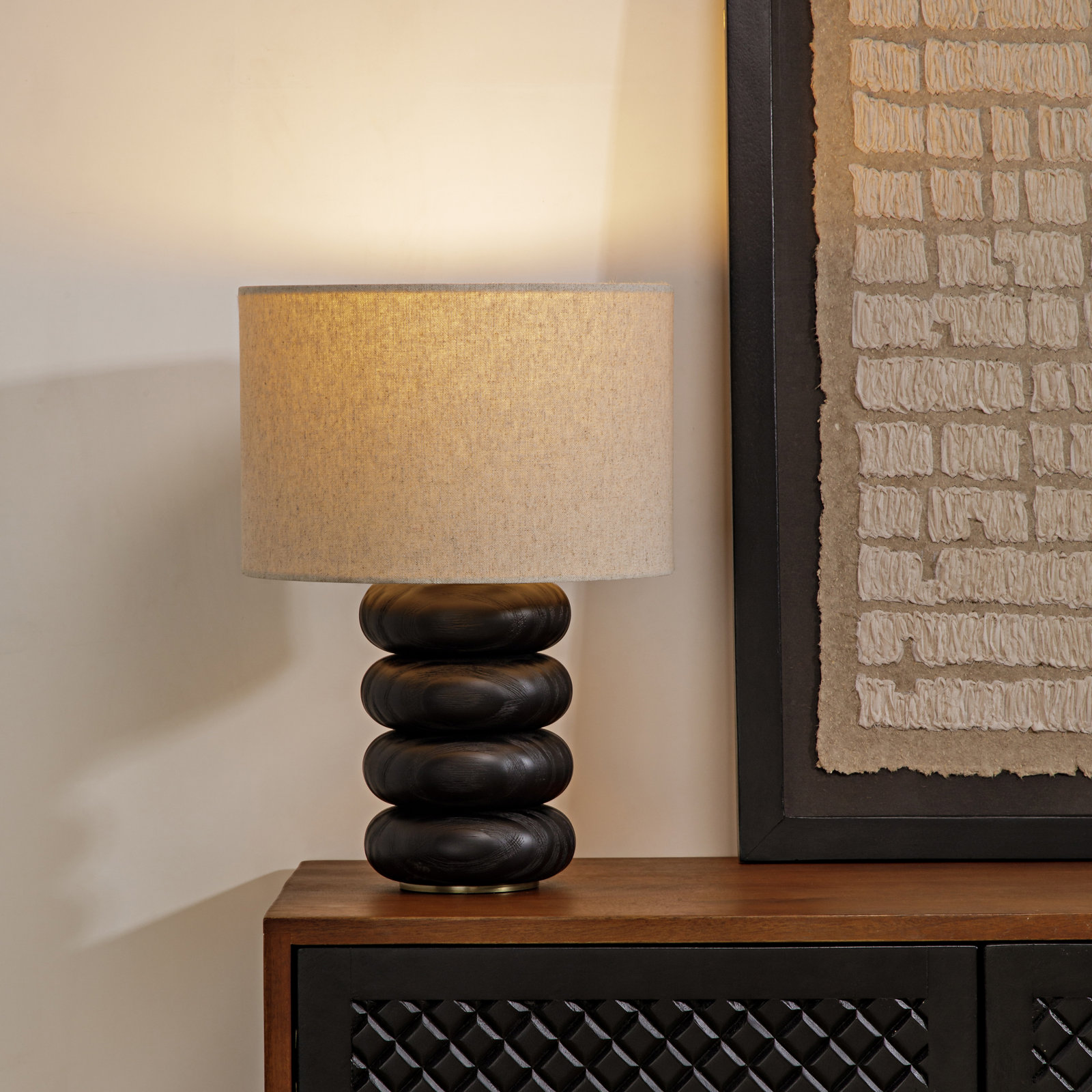 Giacomo Table Lamp, Black, 15''H X 10.75''W X 10.75''D