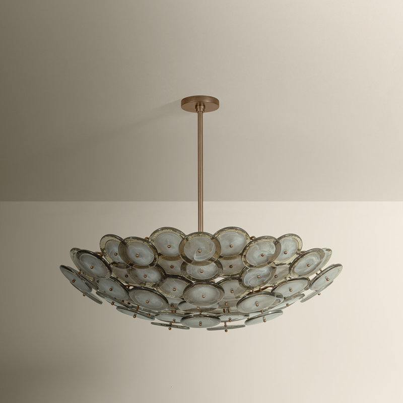 Wassama Piastre Glass Empire Chandelier, 32