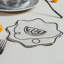 Line Drawing Embroidered Linen Coasters