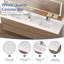 Meuble-lavabo double 84 po avec comptoir en quartz blanc et lavabos-131251312