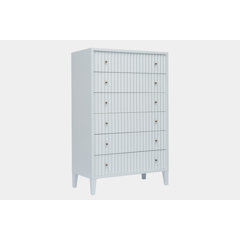 Kirklan 7 Drawer Storage Chest Rebrilliant Color: Light Gray/White