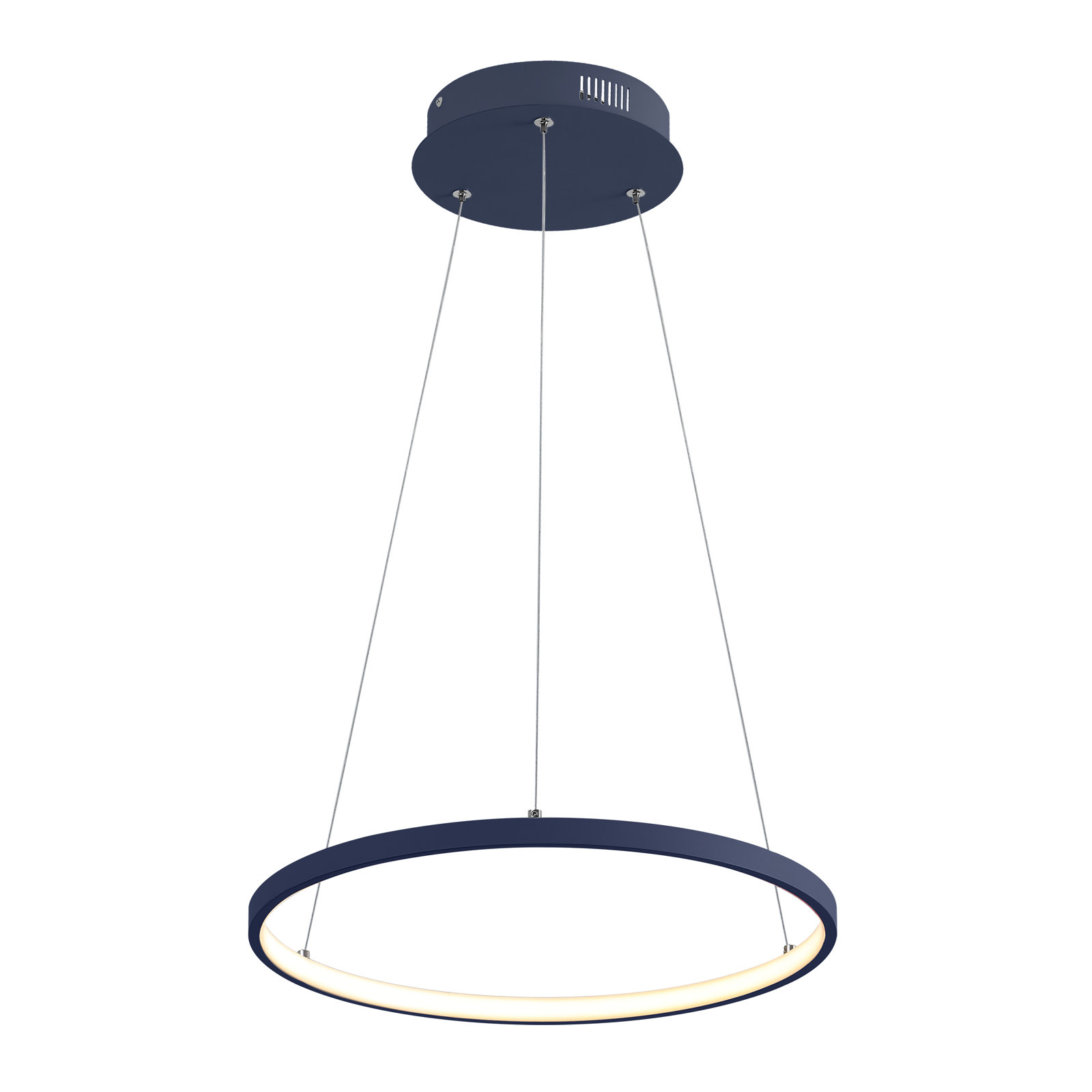 Odin Single Light Dimmable LED Pendant, 0.75" H x 15.75" W x 15.75" D, Navy