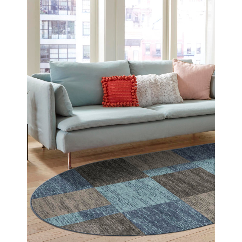 Eginhard Geometric Indoor Rug, Oval 3'3" x 5'3"