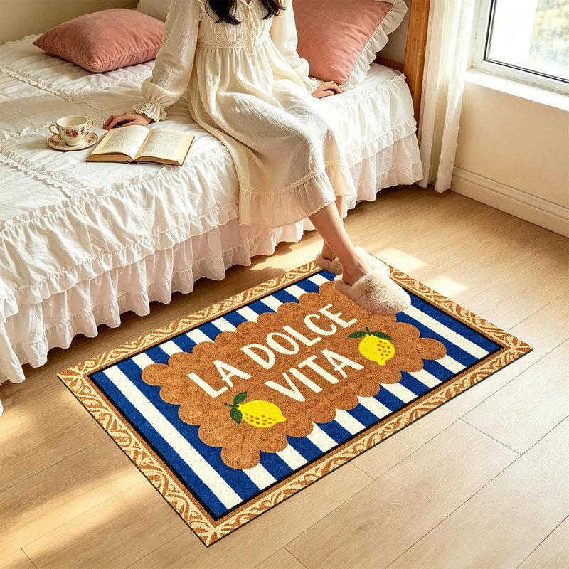  Paillasson antidérapant pour l'intérieur et l'extérieur, 24 po x 36 po, coco La Dolce Vita, La Dolce Vita coconut coir