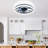 RGB Ceiling Fan With Lights, 19" Fandelier Low Profile Ceiling Fan, 3000K-6000K Dimmable & RGB Modern Flush Mount LED Ceiling Fan Light With Remote Control For Bedroom-1557115801