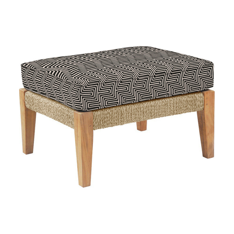 Hadley Outdoor Ottoman, Hadley Natural Rope, Perigold Key Figure Onyx