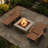 Outdoor Wood Texture Pool Reclining Lounge Chaise  With Wheels & Cup Holder (Set of 2)-1081756956