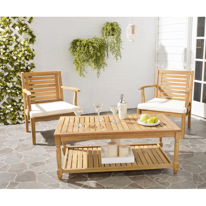 Table basse avec rangement Fuller, Naturel