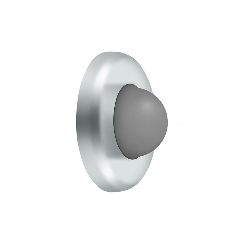 Door Stop, Polished Chrome