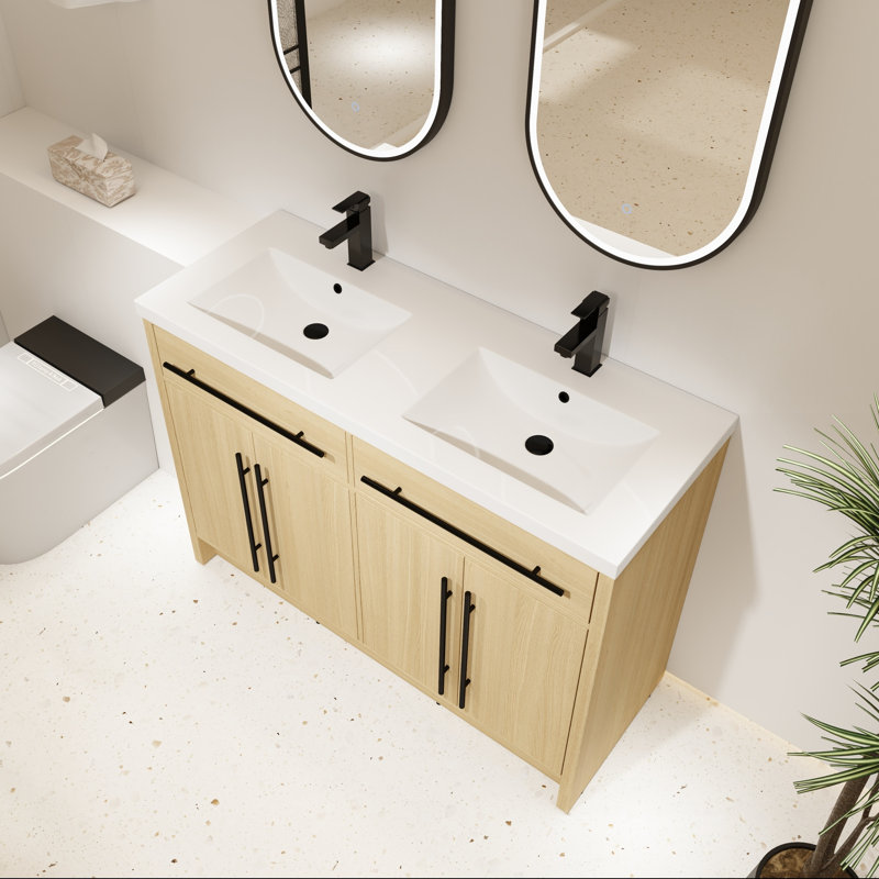 Meuble-lavabo 48 po en contreplaqué avec lavabo en résine, 48"