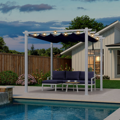 Pergola en aluminium avec auvent