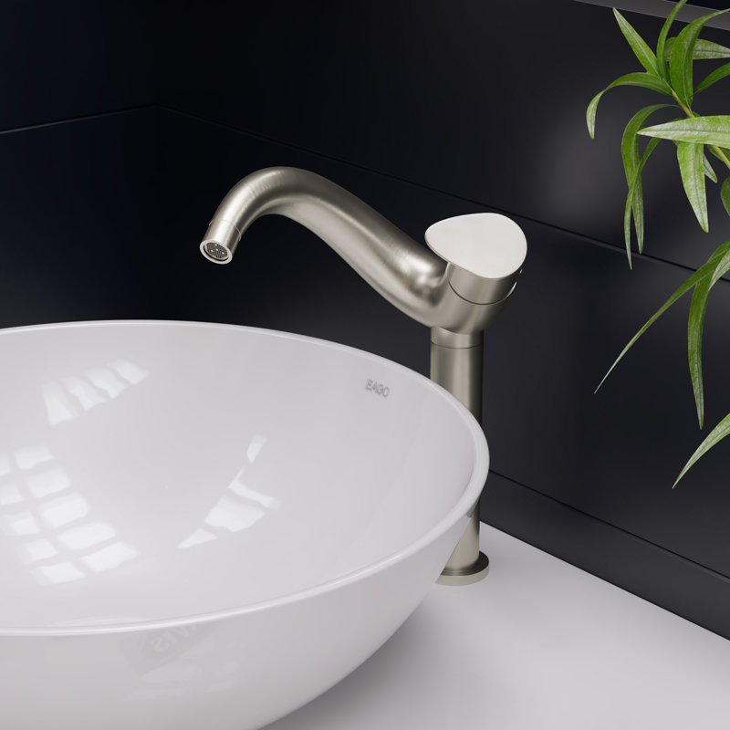 Wave bathroom faucet, Nickel brossé