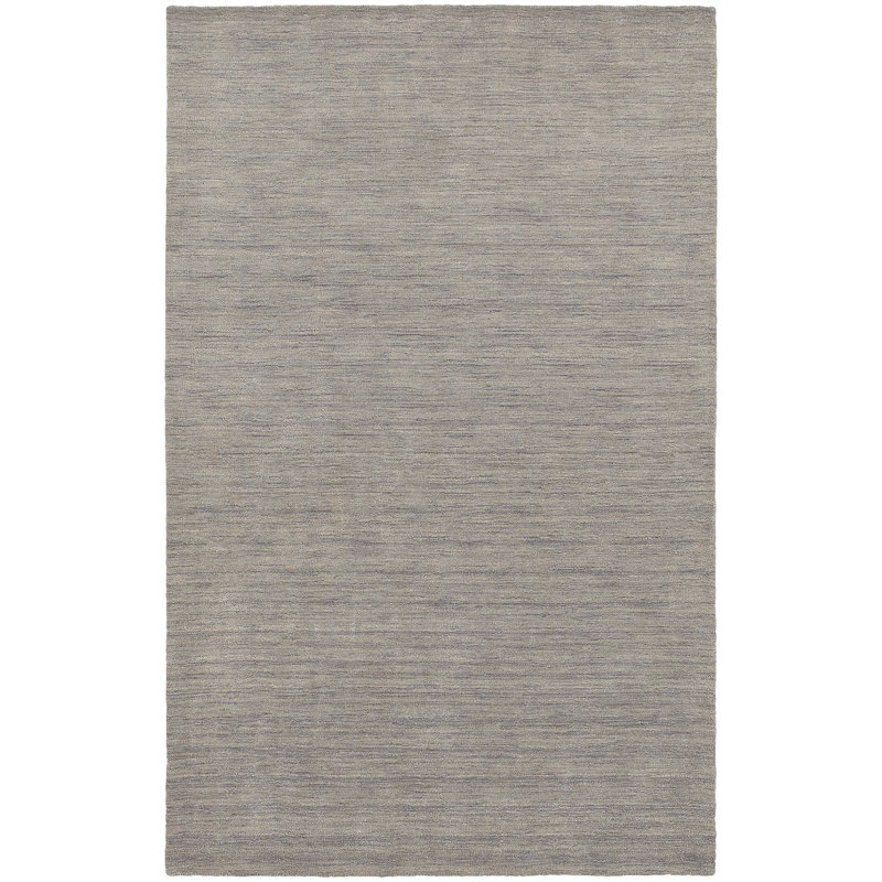Tapis gris en laine touffeté à la main Nala, Rectangle 6 pi x 9 pi