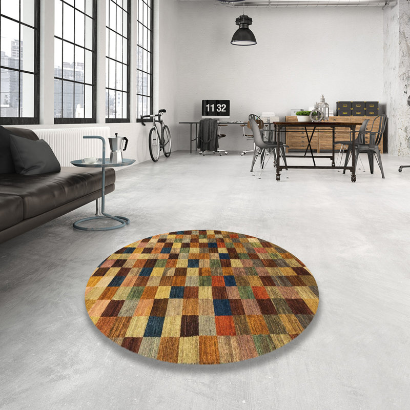Abstract Indoor Rug, Round 8'