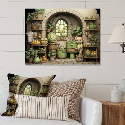 «Cute Mouse Mischief Kitchen» - Art mural en métal pour la cuisine MT132107
