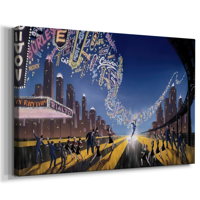 Symphonie néon - Cavas enveloppés de galerie, 8 x 12