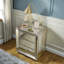 Table de chevet en verre Damiyan