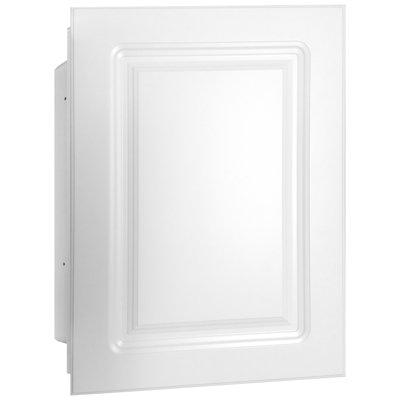 Adajah Recessed/Wall Mounted Frameless Single Door Medicine Cabinet with 2 Fixed Shelves