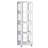 4-tier All-steel Rotating Bookshelf – 360° Wheels, Adjustable Shelf, Large Sturdy Spacious Book Rack (white)-120012931
