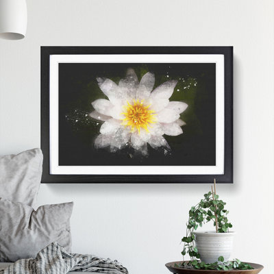 White Lily Flower - Picture Frame Graphic Art