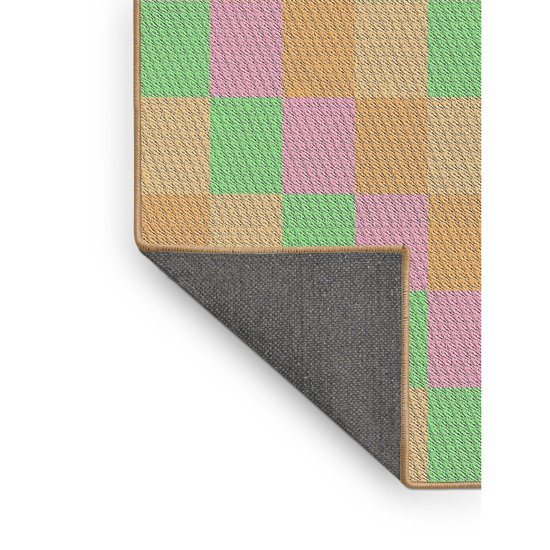 Tapis rose motif/brun/vert Wellfleet, Rectangle 5 pi x 8 pi