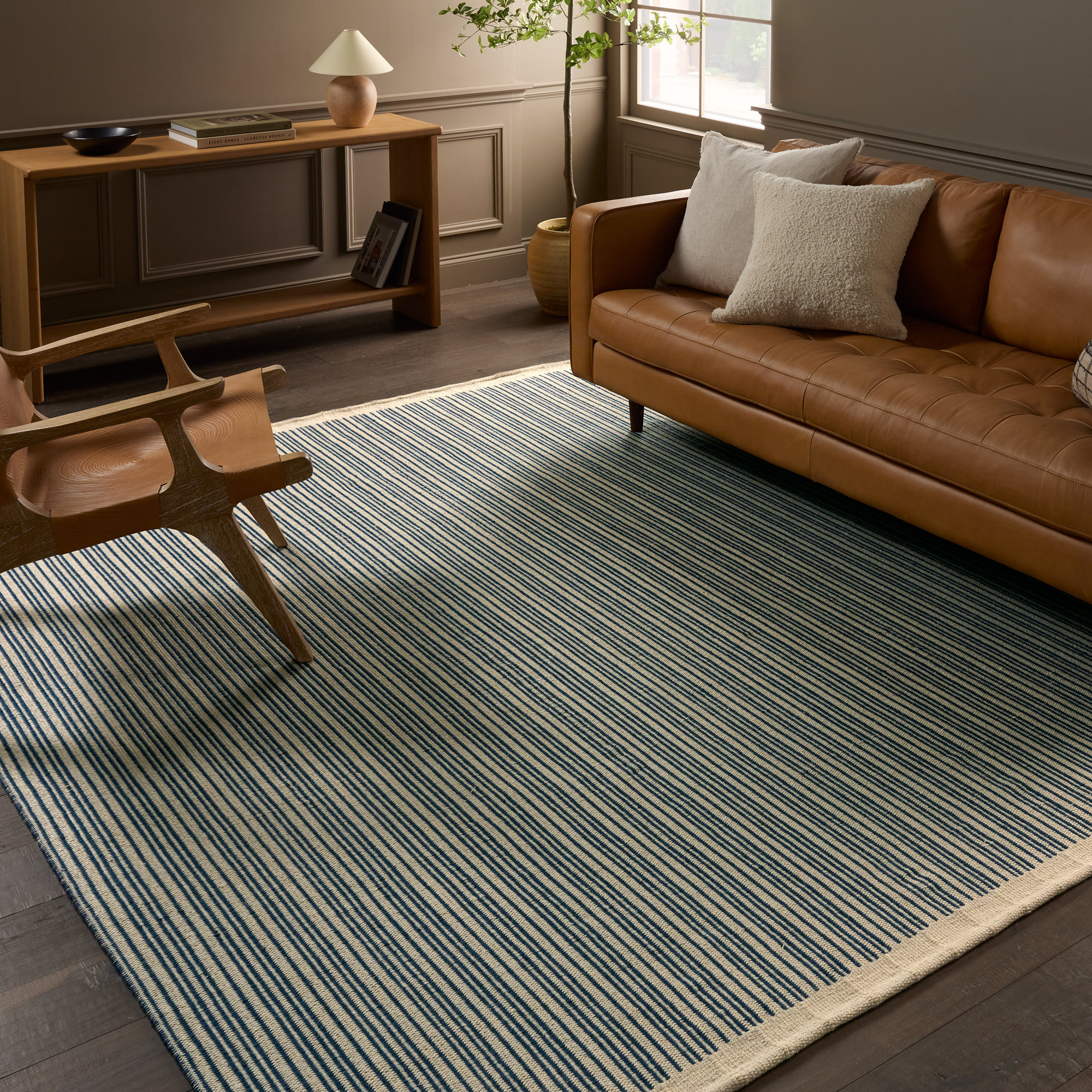 Chandlee Hand Woven Area Rug, Rectangle 6' x 9'