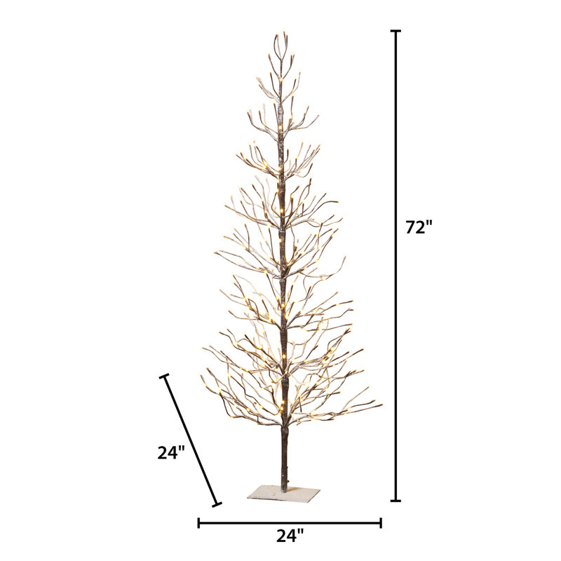 6' Electric Snowy Pine Artificial Tree