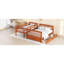 Lit superposé simple avec rangement couleur noyer et deux tiroirs-1095500687-1095500680