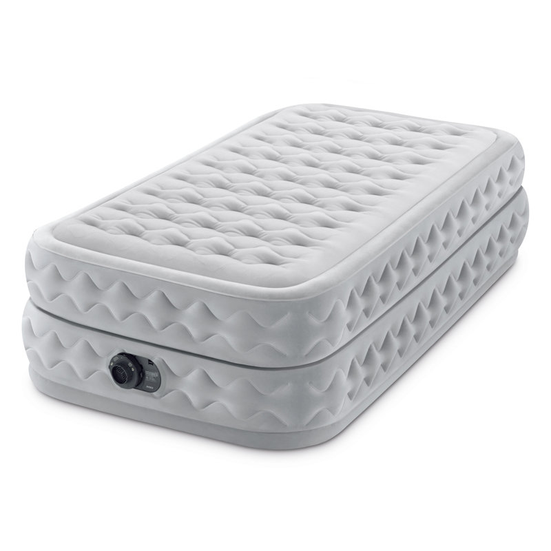 Intex Dura Beam Supreme Air Flow Air Mattress with Built in Pump, Twin