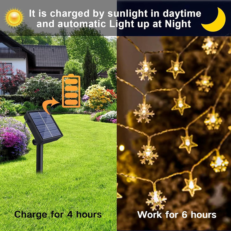 Theldon 30 - Bulb 252'' Solar Powered Curtain String Light