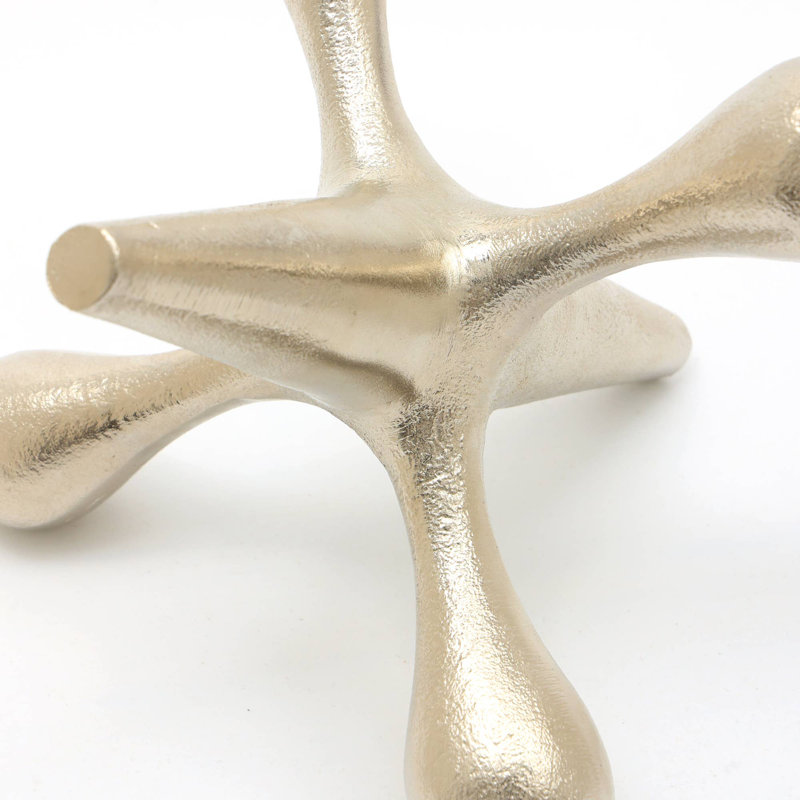 Presse-papiers décoratif en fonte d'aluminium de couleur argentée - Sculpture Home Decor