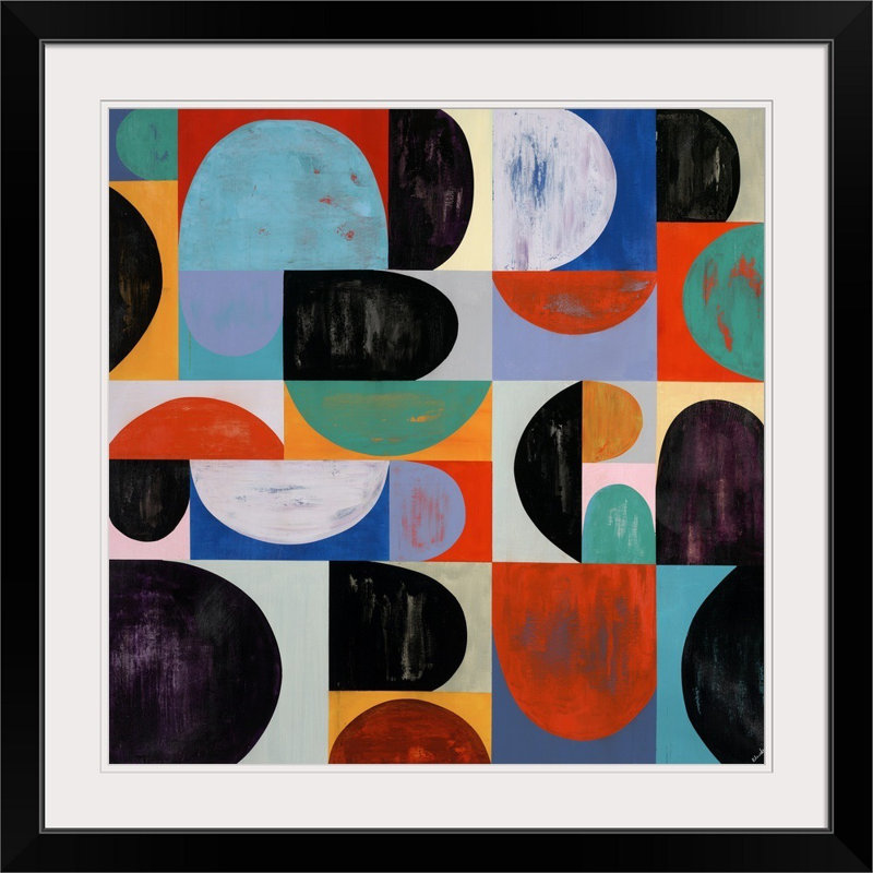 « hint of color i », reproduction, H 24 po x l 24 po x P 1 po, Cadre noir