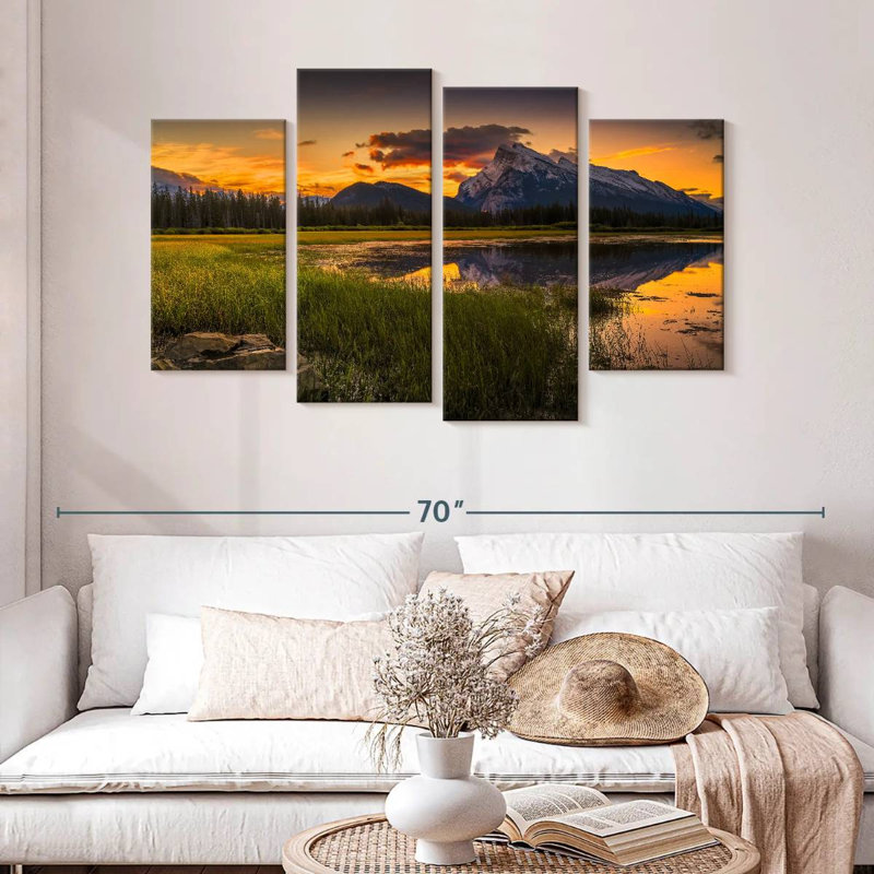 Keesha Canadian Rockies Sunrise, H 32 po x l 52 po