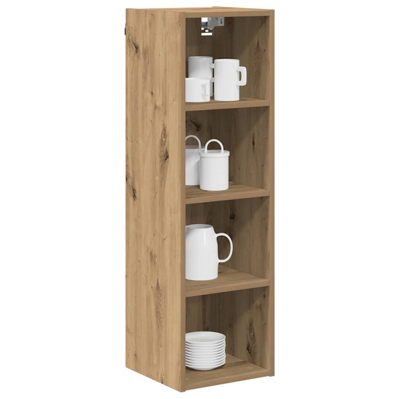Vidaxl Hanging Cabinet With Storage Riga Old Wood 30 X 29.5 X 100 Cm, 100cm H x 30cm W x 29.5cm D, Artisan Oak