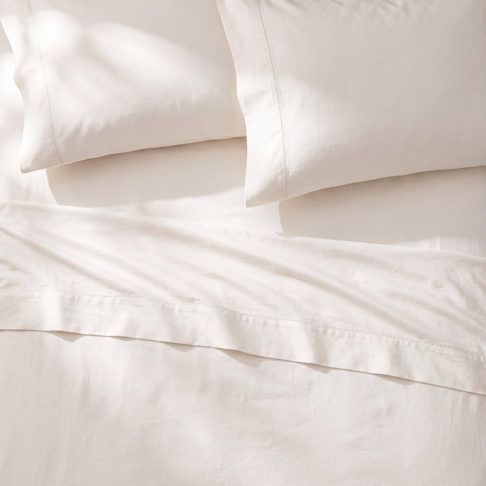 Briani Cotton Sheet Set, Full, White