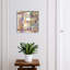Key cabinet for wall, Opens to the right, 30x30x5, White, Colorful ceramic tiles full of patterns, 
