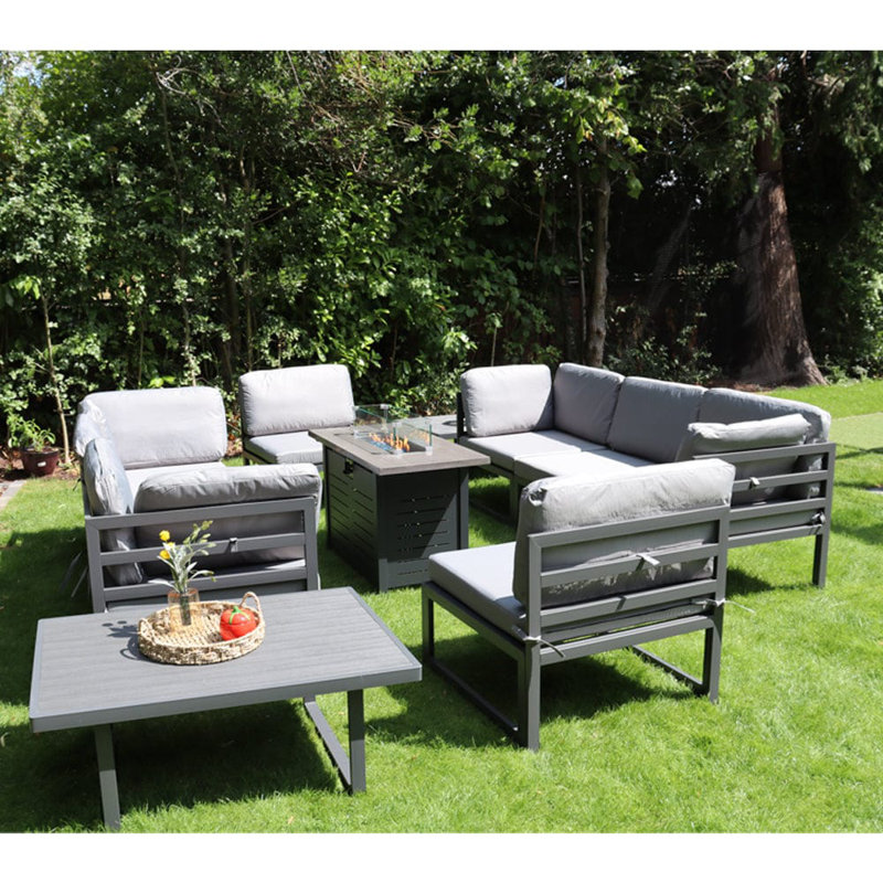 Rectangle Steel Natural Gas Smokeless Fire Pit Table