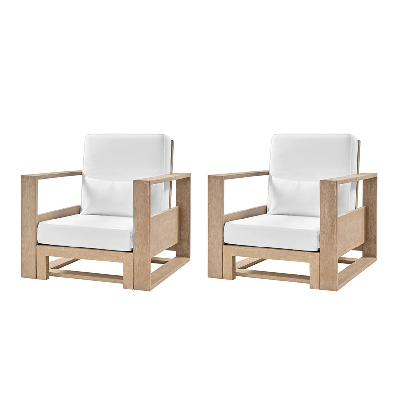 Drakar Solid Wood Chaise Lounge, White