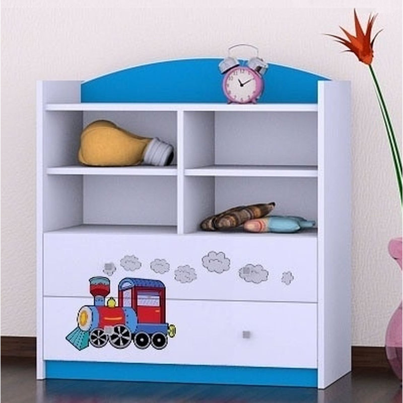 Cassandra 96cm H X 86cm W Transportation Kids Cube, Blue