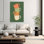 Cozy empilées tasses abstraites colorées, art mural rustique