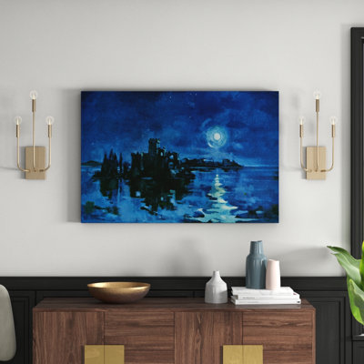 Calm Night by Curtis Publishing - Wrapped Canvas Print