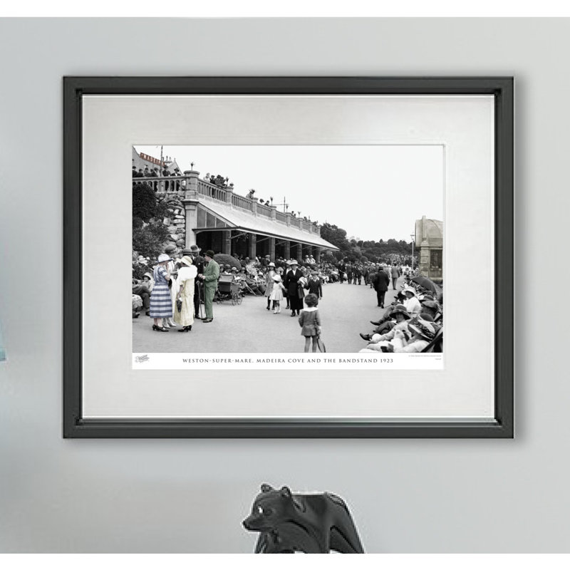 Weston-Super-Mare, Madeira Cove And The Bandstand 1923 - Single Picture Frame Print, 45cm H X 60cm W x 2cm D