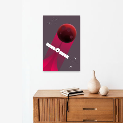 «Cosmic Mars Journey», art contemporain abstrait, impression d'art mural paysage