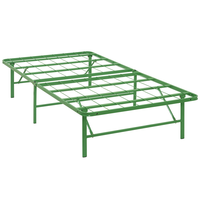 Modway Horizon Stainless Steel Bed Frame, Twin, Green