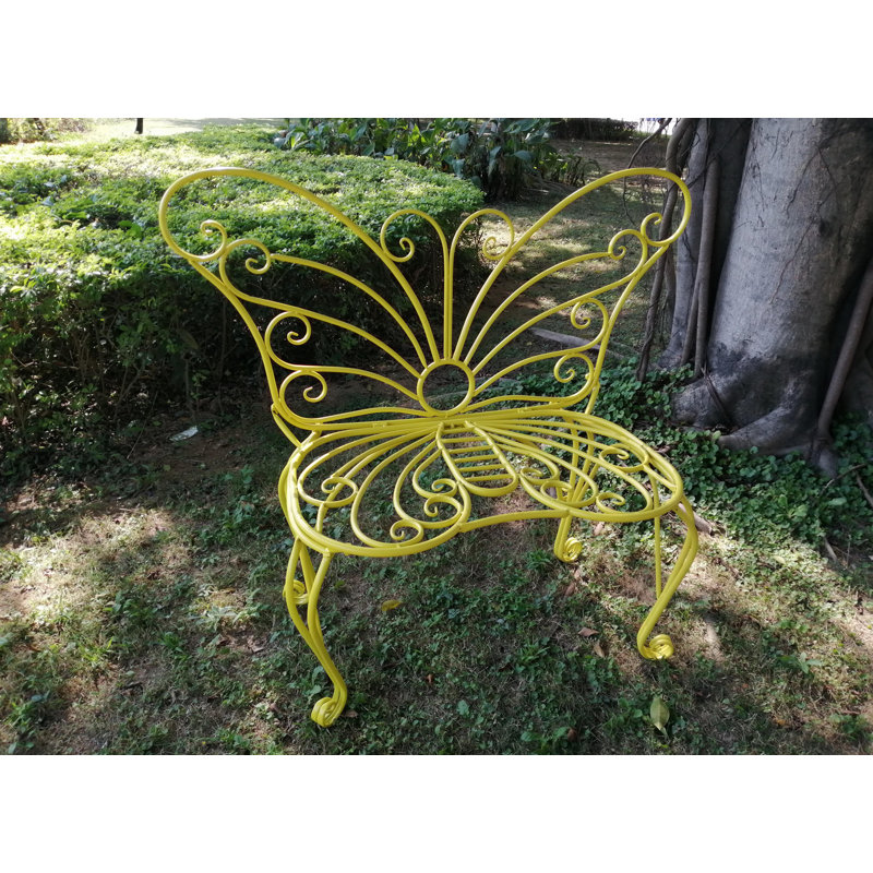 Chaise de jardin en métal, Jaune