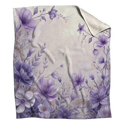 Couvertures florales mauves