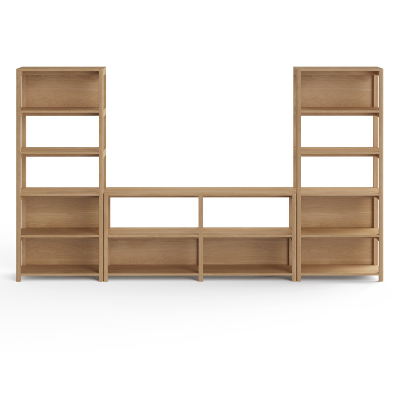 Versa Bookcase 77'' H X 133'' W X 15.5'' D, Natural