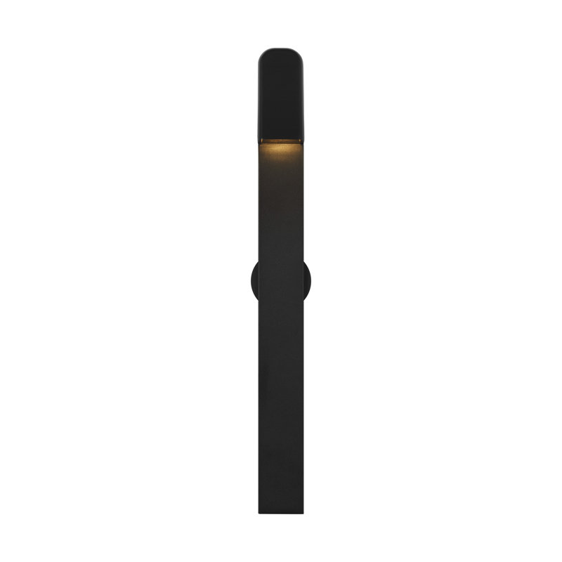 Froler LED Outdoor Sconce, Black, Black, 24" H x 2.4" W x 2.6" D